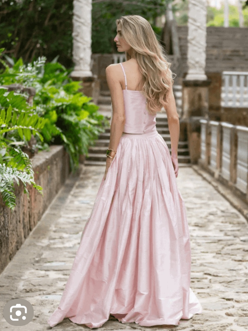 Elegant Blush Pink Maxi Skirt - Women - Picture 2 of 12
